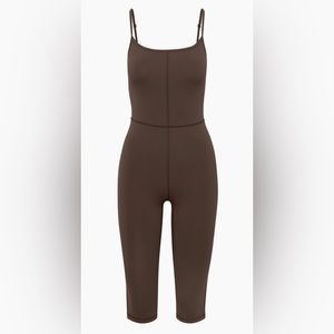 NWT Wilfred FREE Divinity Knee Romper Jumpsuit XS Mocha Brown